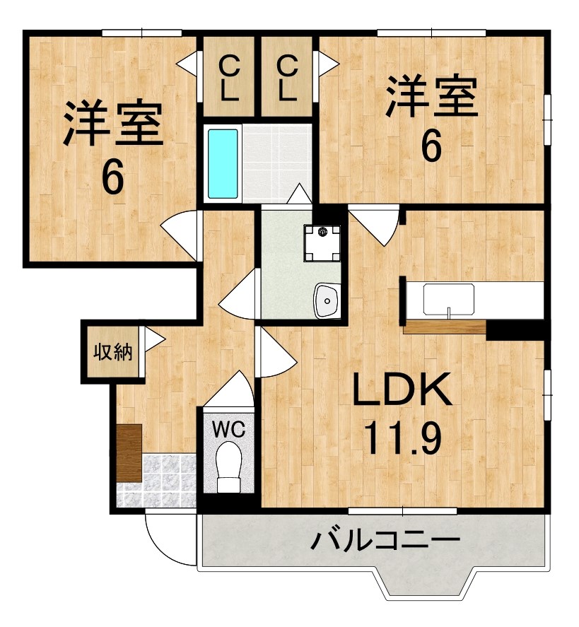 ブライトヒルＡ 間取り図