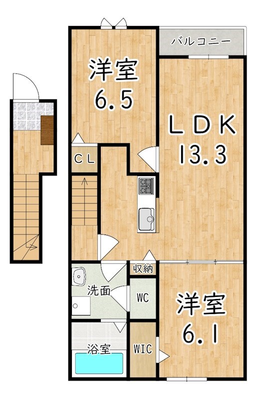 ロイヤルヒルズⅤ 202号室 間取り