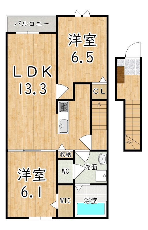 ロイヤルヒルズⅤ 203号室 間取り