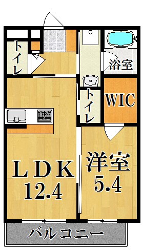 ロイヤルテラス西大寺 202号室 間取り