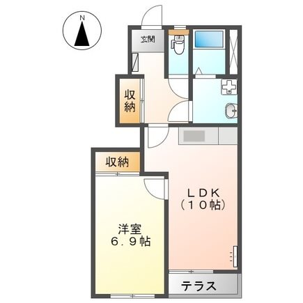 グリーンホープ 101号室 間取り