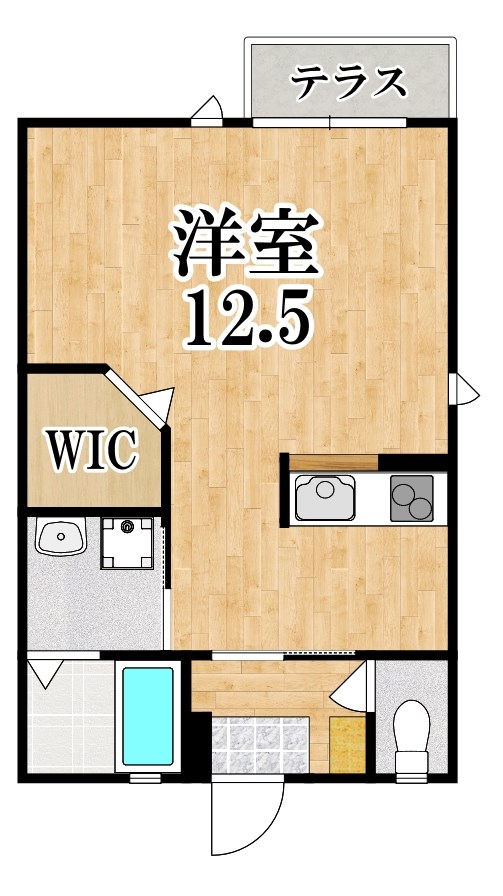 エトワール旭ヶ丘 105号室 間取り