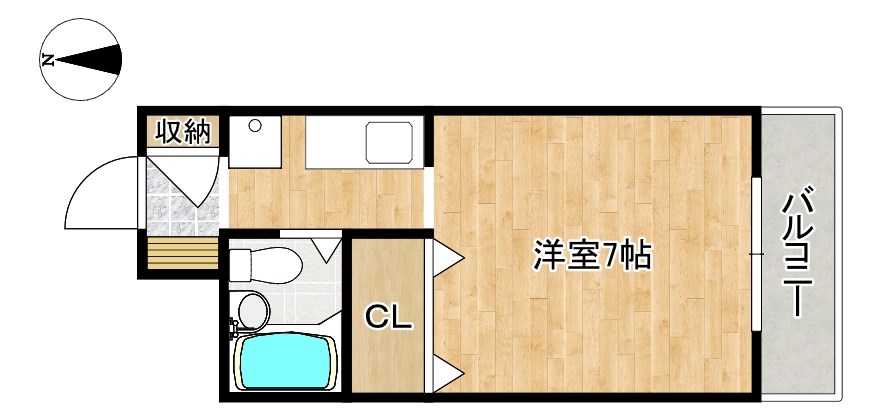 プチハイツ奈良 303号室 間取り