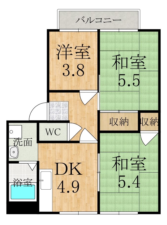 阪和阪手ドミール 間取り図