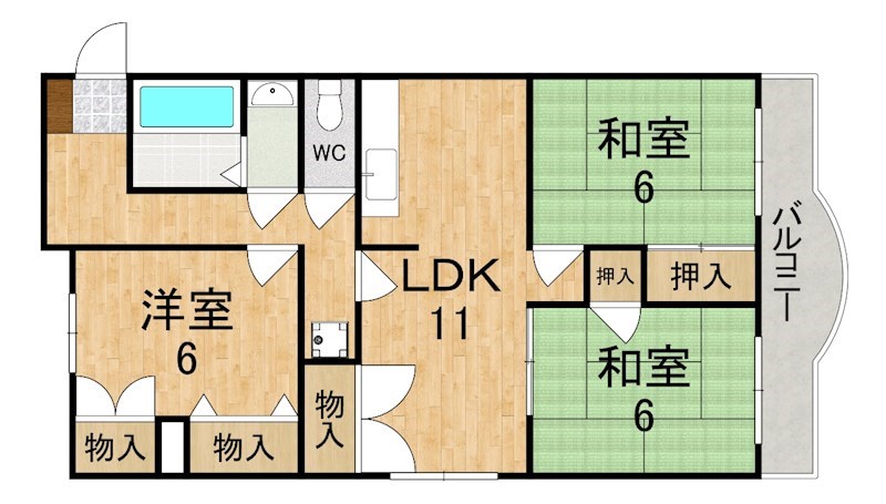 フレール 405号室 間取り