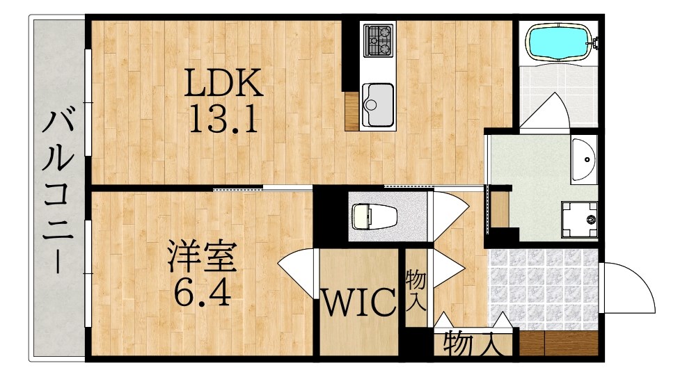 シャーメゾン　ヴィラ学園前 105号室 間取り