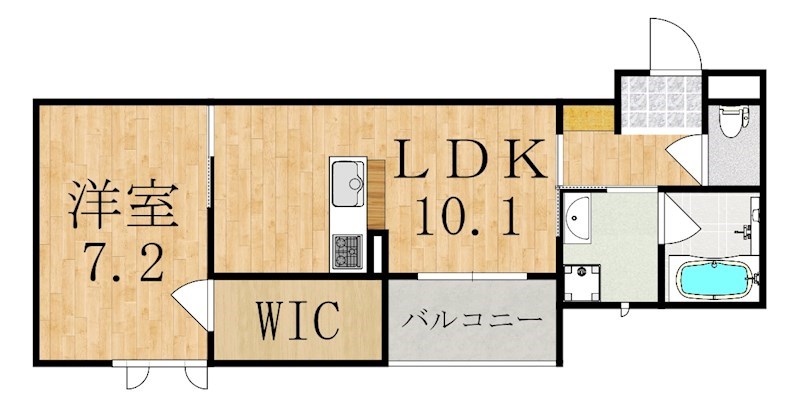 コティマ生駒駅前 303号室 間取り