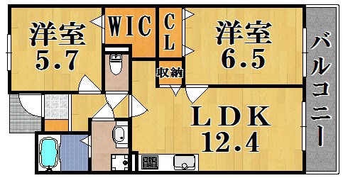 グランドール 303号室 間取り