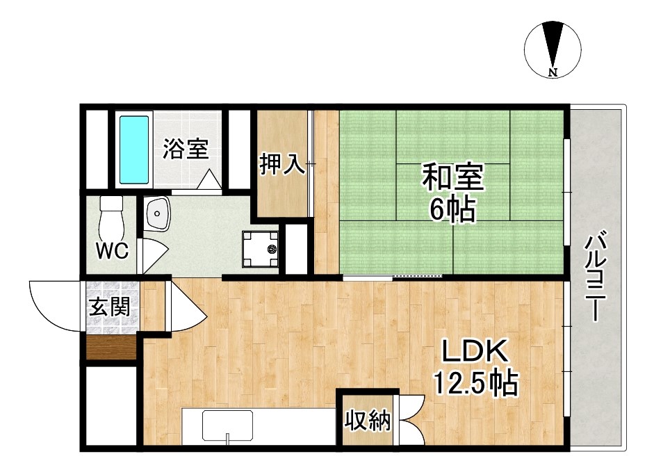 ロイヤルハイツ西田 303号室 間取り