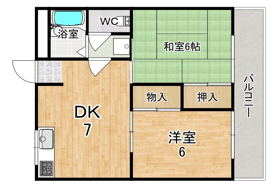 シャトレーハイツ光峰 203号室 間取り