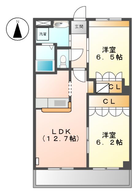 Cross　Road（クロス　ロード） 205号室 間取り