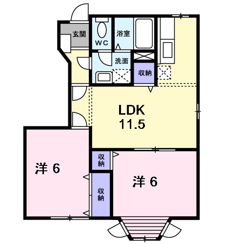 ヴィラ・サニーフラット　Ａ 間取り図