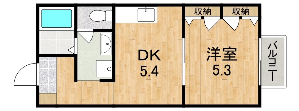 ジュネス平城山 A202号室 間取り