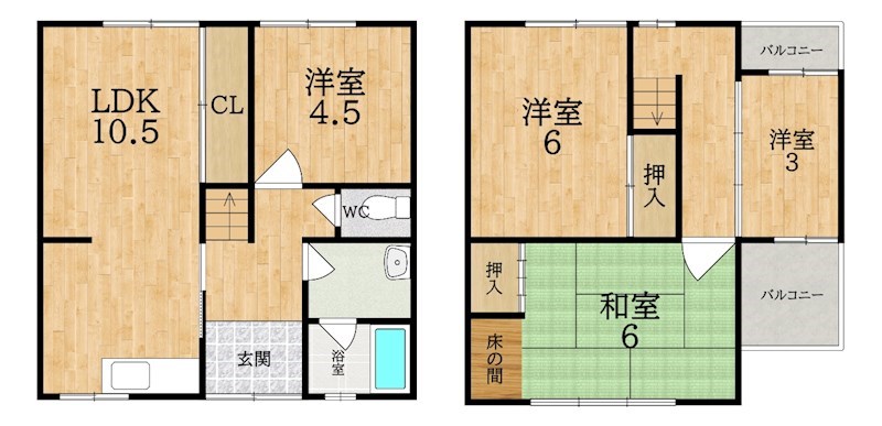 筒井町貸家 間取り