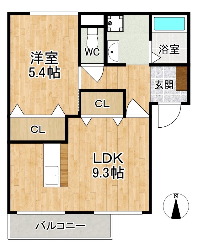 メゾン法蓮Ａ 間取り図