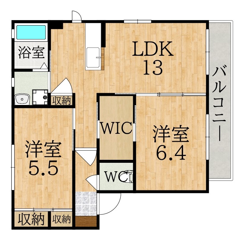 カーサフェリーチェＣ棟 間取り図