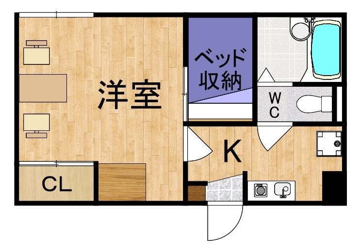 レオパレスまさご 102号室 間取り