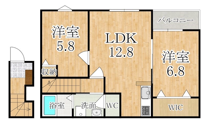 フレアデス光 207号室 間取り