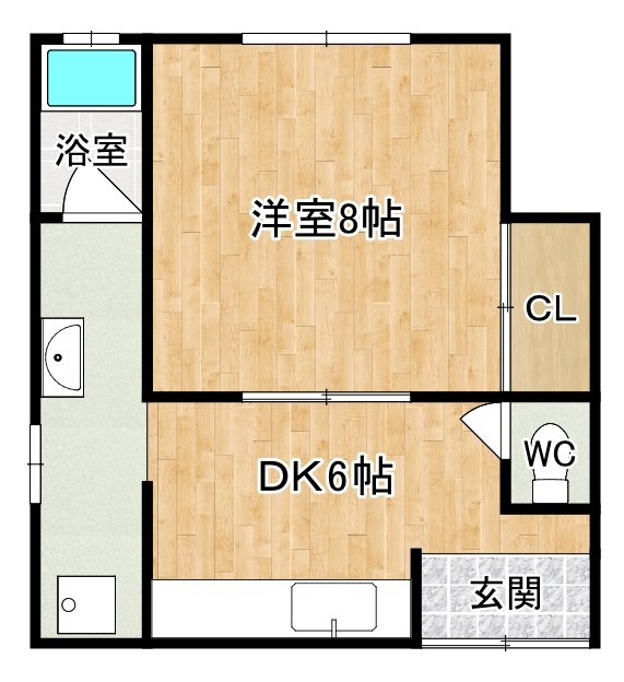 コーポ中島 A101号室 間取り