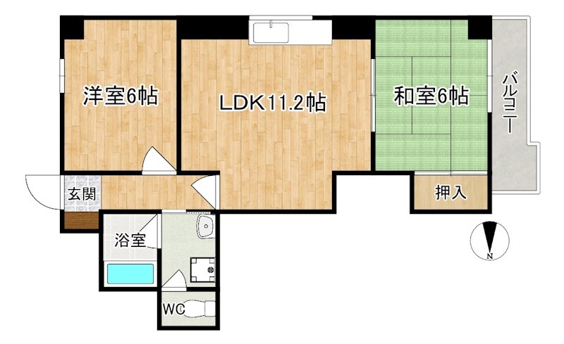 コーポやすらぎ 間取り図