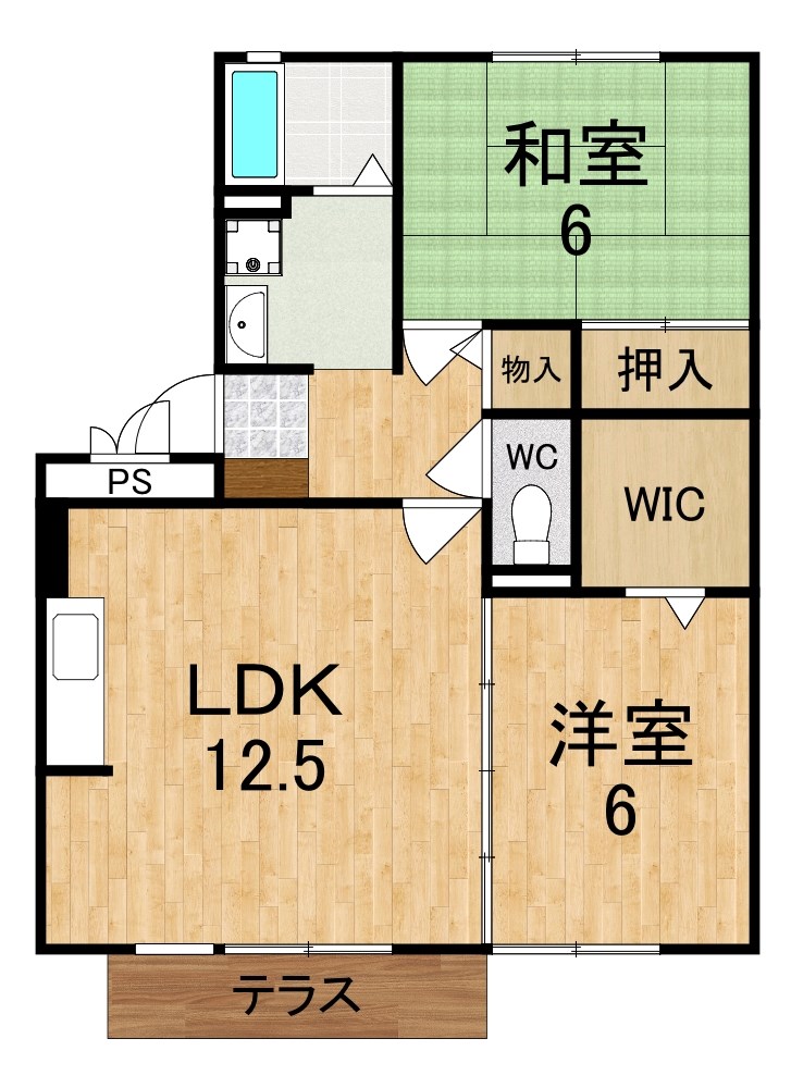 ロイヤルガーデン上牧Ａ 間取り図