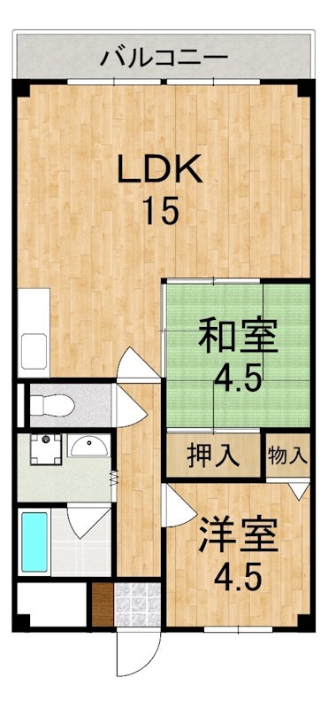 リヴェール三室 間取り図