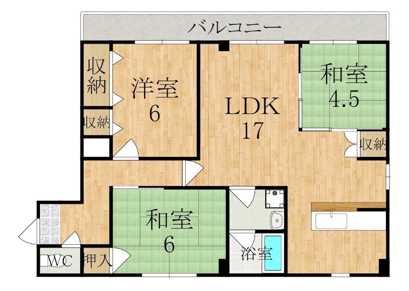 ＷＥＳＴ　ＰＡＤＤＹ 201号室 間取り