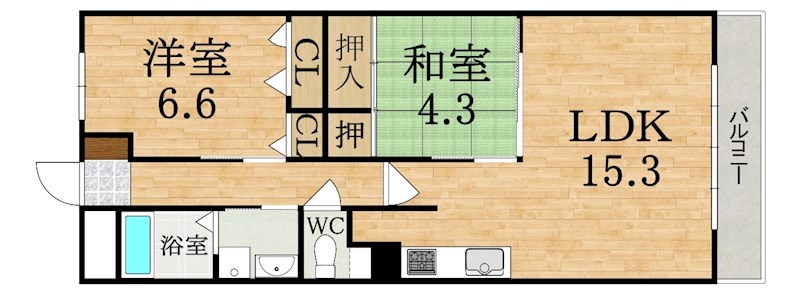 シャーメゾン　アサヒ 間取り図