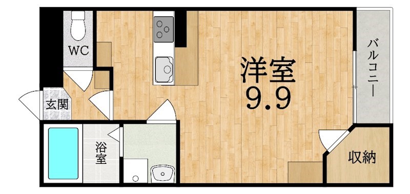 レオパレスケルン 間取り図