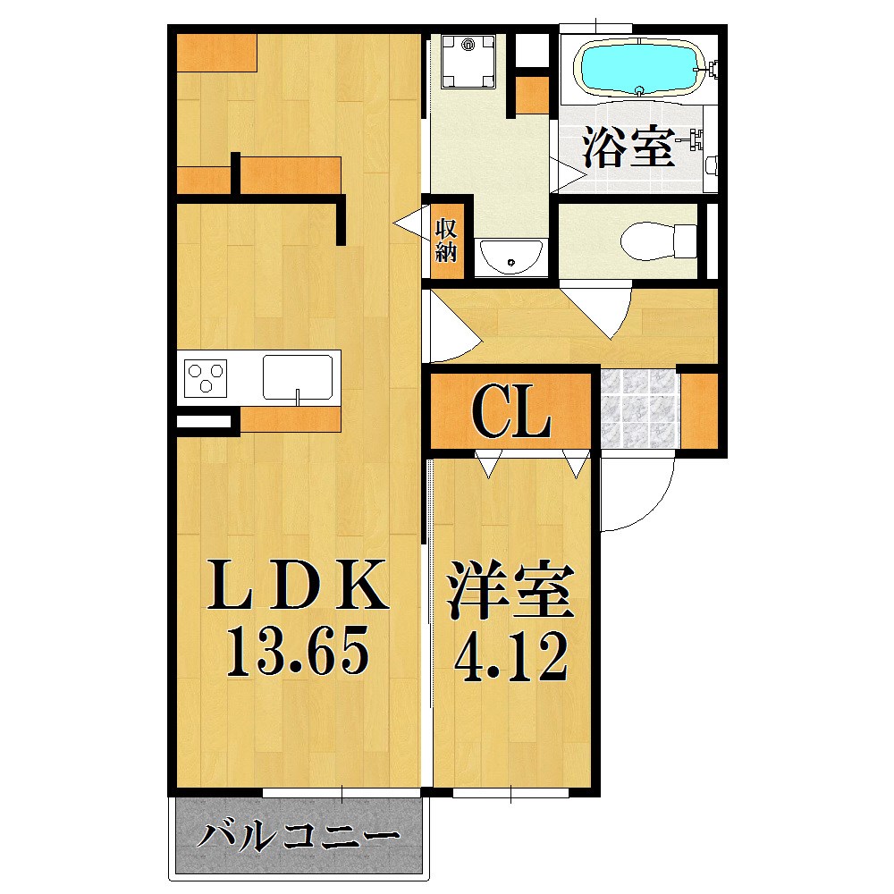 Nexus山中 203号室 間取り
