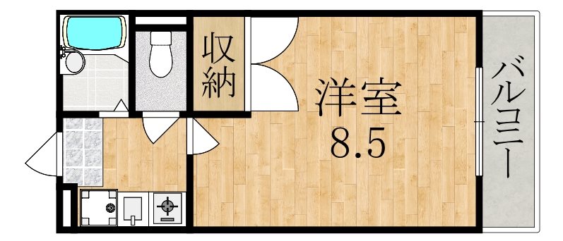 レオパレスウェストコート 306号室 間取り