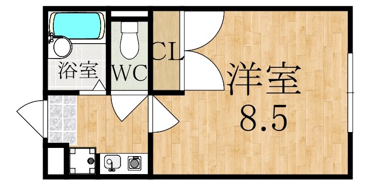 レオパレスエスパールビラ 間取り図