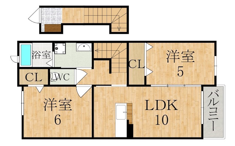 エスメラルダ 203号室 間取り