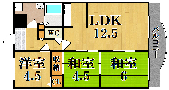 サンプラザ神楽 間取り図