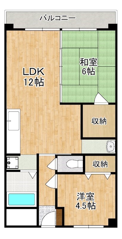 市役所前三和マンション 205号室 間取り