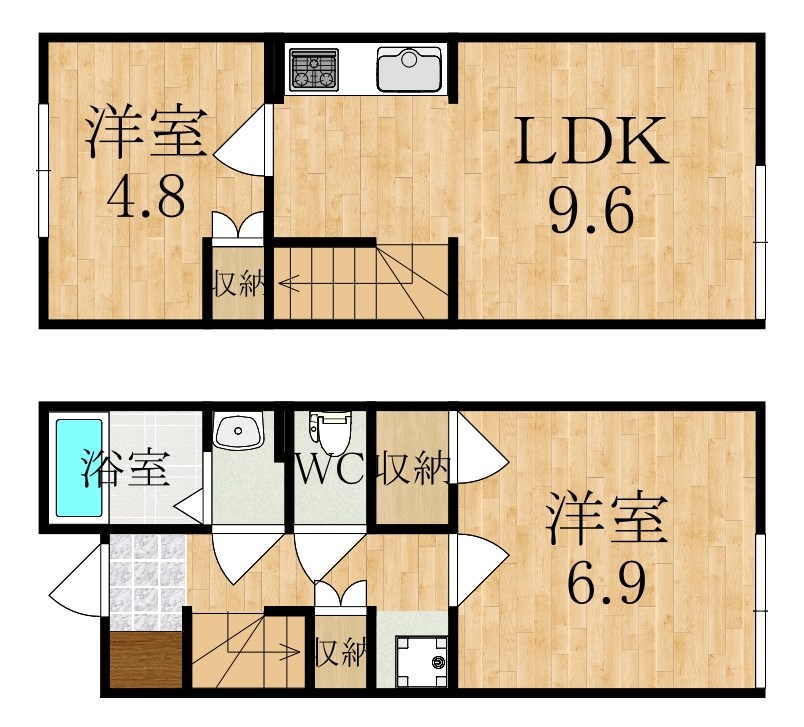 レオネクストサンシャイン岩室 間取り図