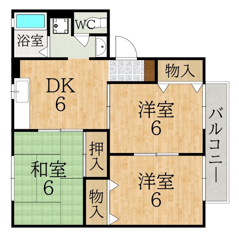 ヴィラージュＮⅠ号館 間取り図