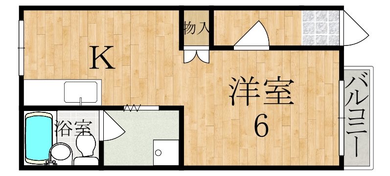 ＷＥＳＴ　ＰＡＤＤＹ 106号室 間取り