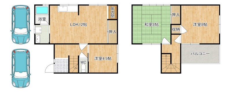 奈良市神殿町388-8貸家 間取り