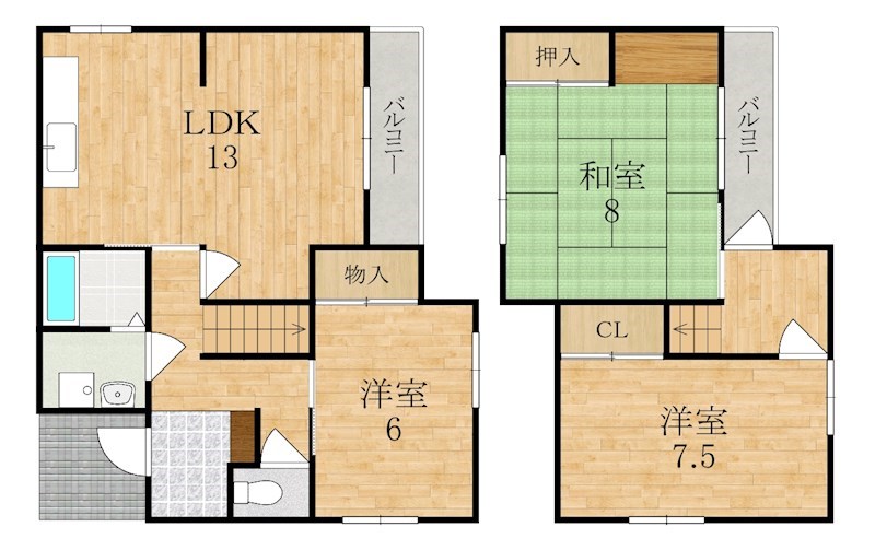 モリスハウス 間取り図