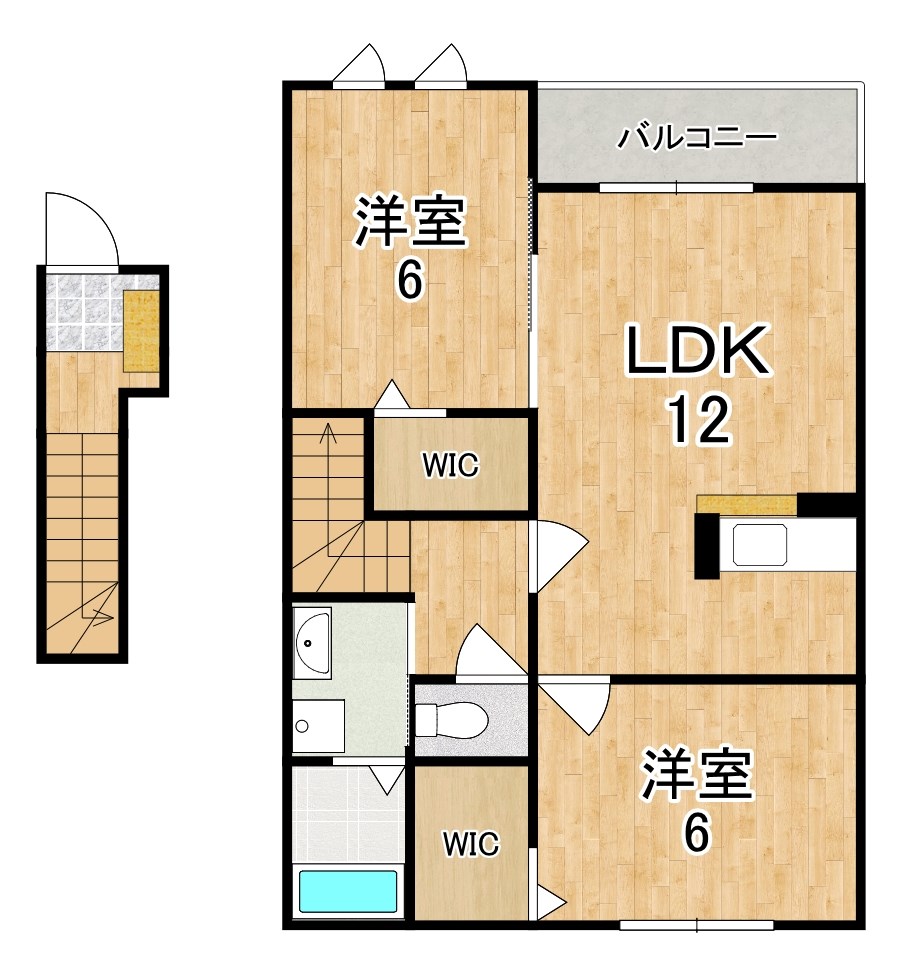 ラピュタＢ 201号室 間取り