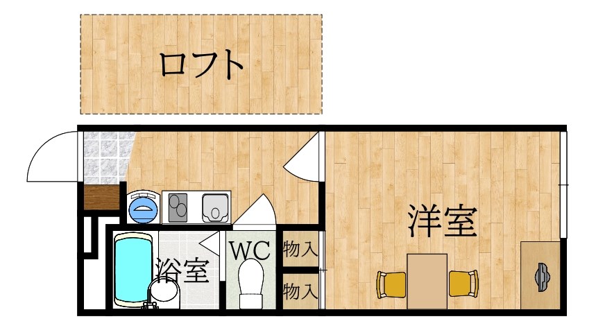 レオパレスＡｄｖａｎｃｅ富雄 間取り図