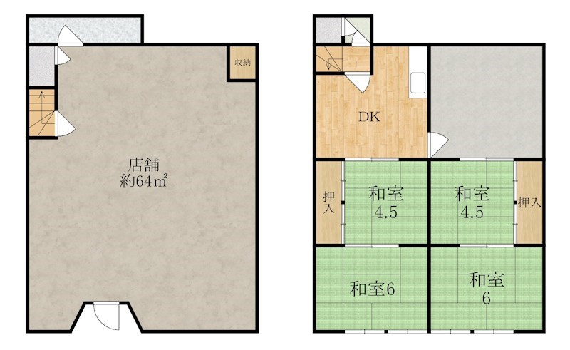 木津川市役所前店舗事務所 間取り図