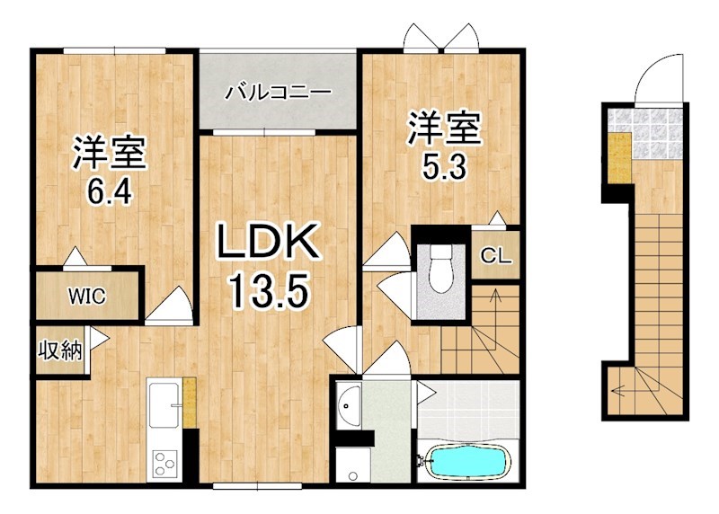 マノワール磯城 間取り図