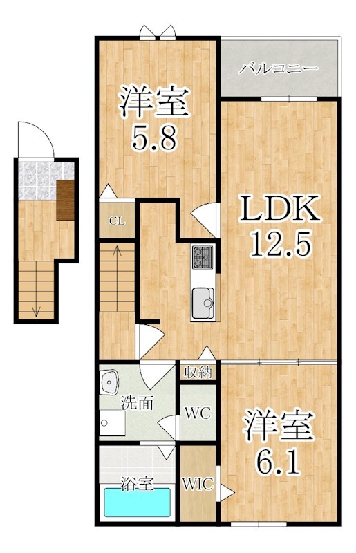 マノワール磯城 間取り図