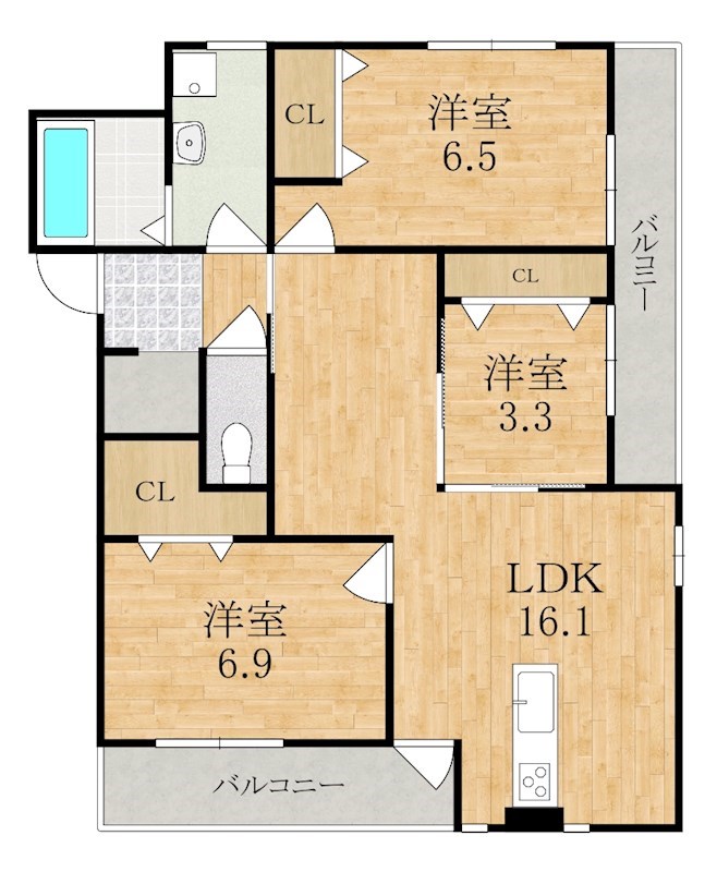 アイメゾン誓願寺 202号室 間取り