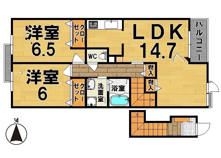 ガーデンハウスＭＵ　Ｃ棟 間取り図