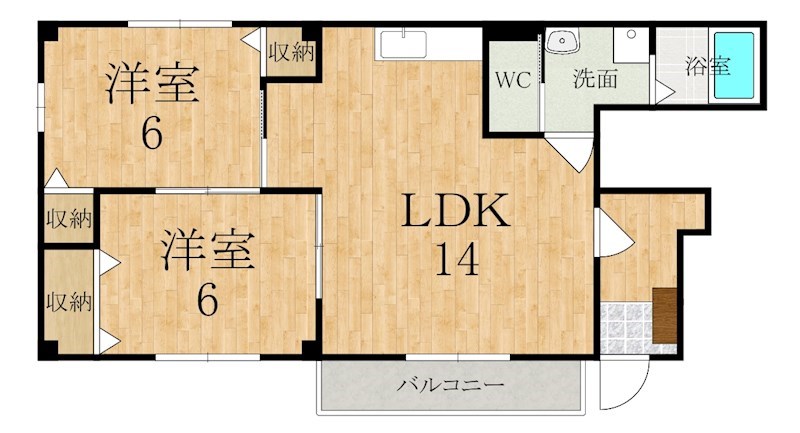 ヴィラ西明分 間取り図