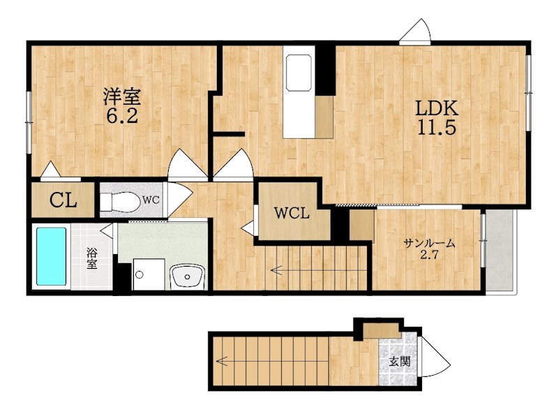 アビタシオン　キャトル 間取り図