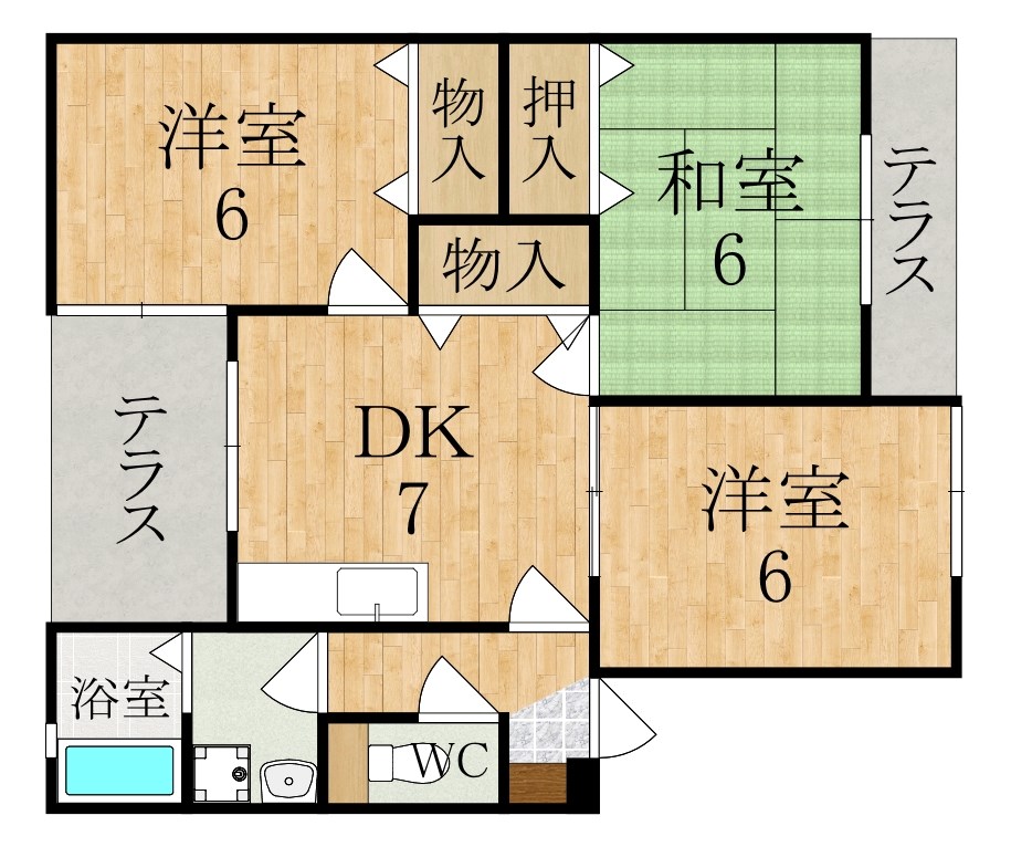 エステートピア二階堂 間取り図